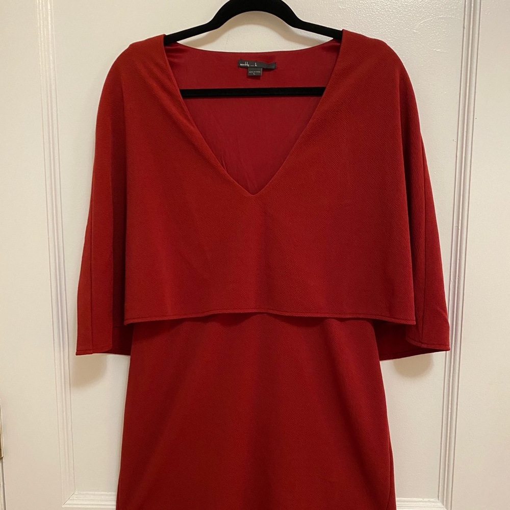 Red Cape Mini Dress